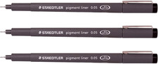Staedtler 0.05 Mm Pigment Liner Fineliner Sketching Drawing Drafting Pens Pack o