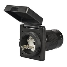 RV Power Inlet Shore Power Inlet with Twist Lock, NEMA SS2-50P RV 50 Amp Black