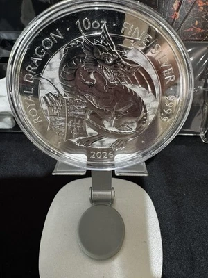 Royal Tudor Beasts 2026 Royal Dragon 10oz Silver Bullion Coin 999.9 Fine Silver - Image 1 of 2