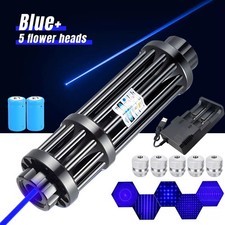 NEW High Power Blue Burning Laser Torch Adjustable Visible Dot Pointer 10W