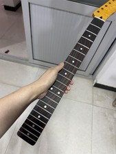 Yellow Stainless steel 21fret Flame Maple Electric Guitar Neck part Rosewood