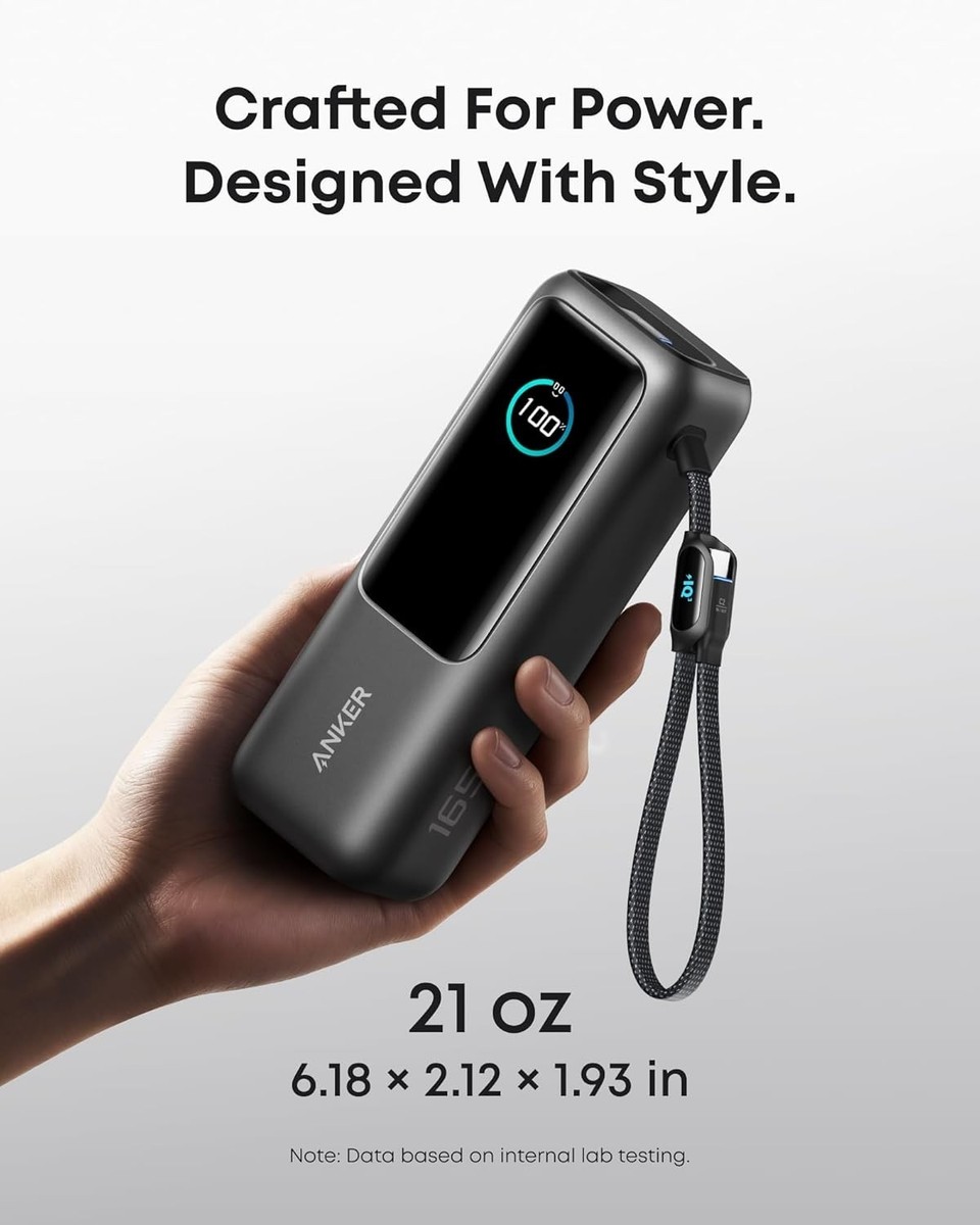 Anker Laptop Power Bank, 25,000mAh Portable Charger with Triple