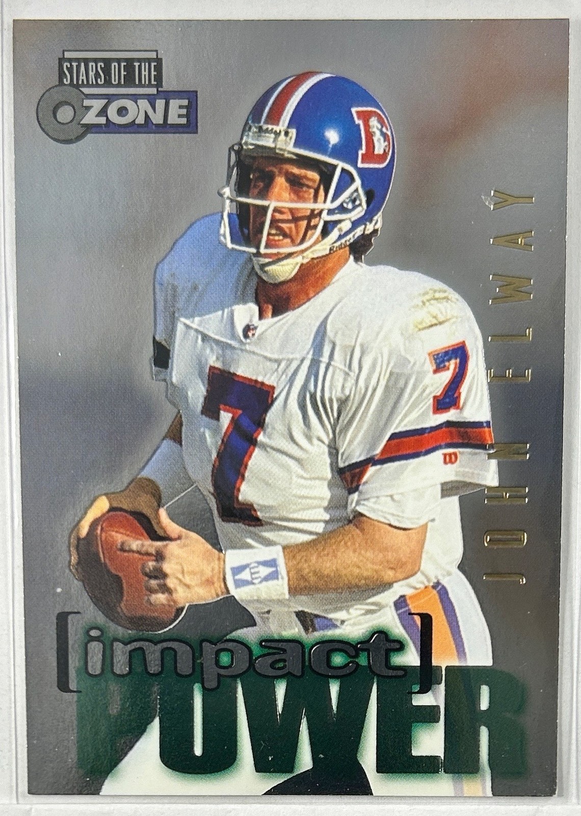 1995 SkyBox Impact #IP24 John Elway Impact Power Denver Broncos
