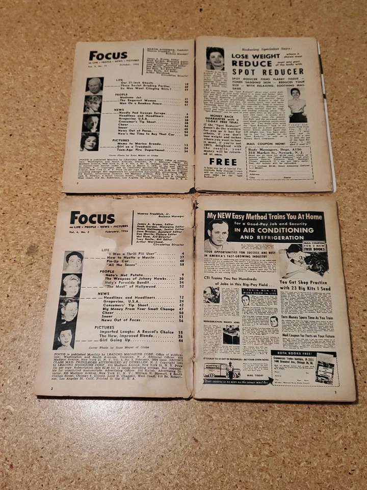 (2) Focus Magazine Vintage Pinup Sexy Glamour 1950's - Image 3 of 4