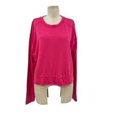 Sweaty Betty After Class Crop Sweatshirt Bright Pink Size US 10 / Large