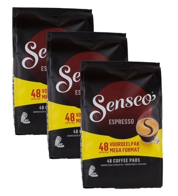 Senseo Espresso Dark Roast Coffee Pods   144 Count 3 Packs   Strong  Concentr...