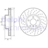 Delphi 2X Bremsscheibe Vorne Ø340 Mm BelüFtet FüR BMW 1Er F20 118I 116I F21