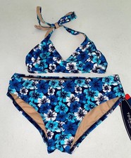 Toobydoo Girls Tropic 2 Piece Bikini Set Blue Multi Size 13/14