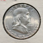 1955 GEM BU FRANKLIN HALF DOLLAR