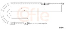 COFLE Bremsseil Seilzug Feststellbremse 10.6793 für RENAULT DT0 LAGUNA 3 BT0 KT0