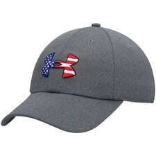 Under Armour Pitch Gray Freedom Blitzing Adjustable Hat Patriotic USA Flag NWT
