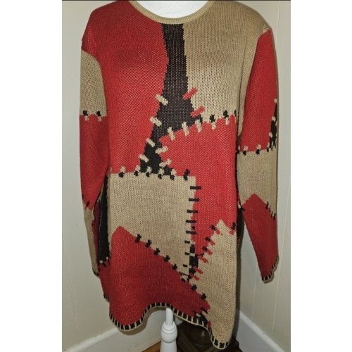 BFA CLASSICS Patchwork Pullover Sweater Ladies La… - image 3