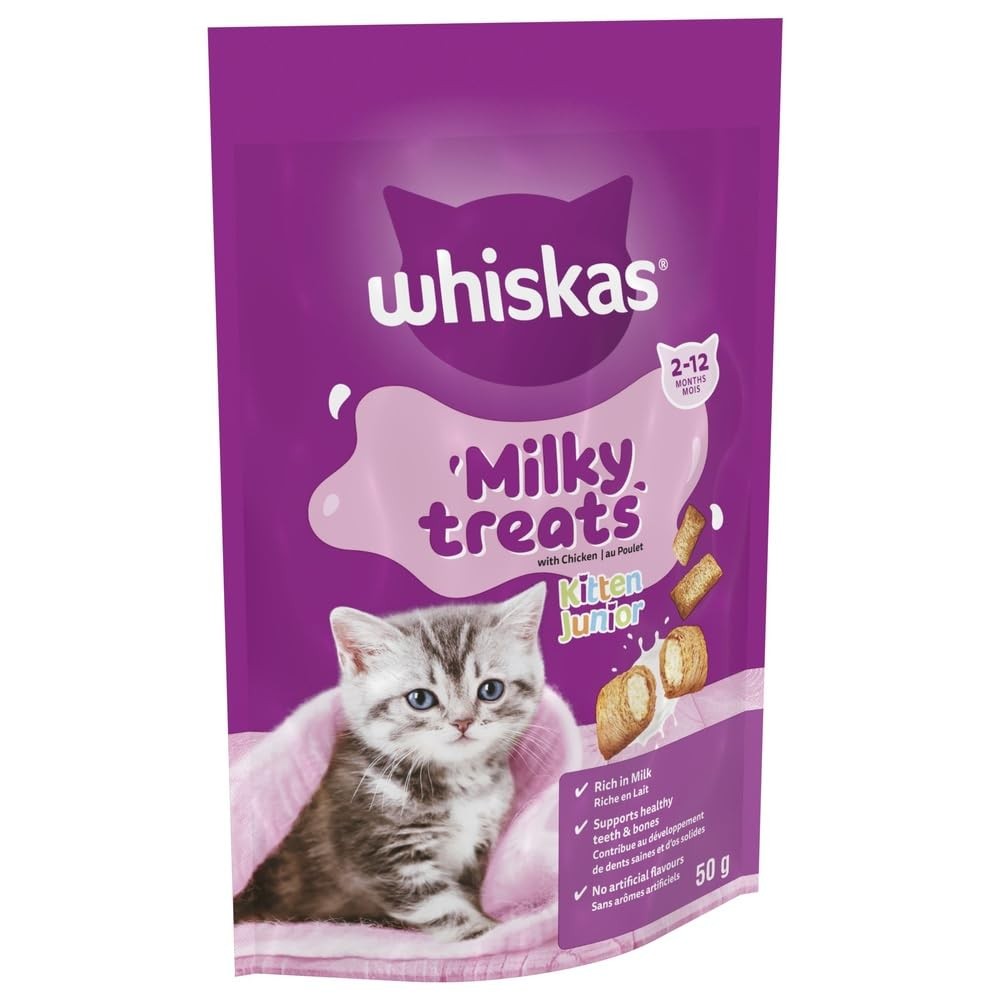 Whiskas 10 X 50G 2-12 Months Kitten Junior Milky Treats With Chicken - Image 2