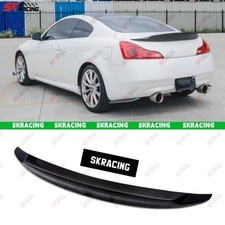 Fits Infiniti G37 2008-2013 2-door Carbon Fiberglossy Black Rear Spoiler Wing