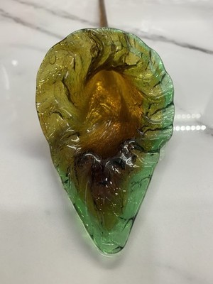 Art Glass Long Stem Leaf