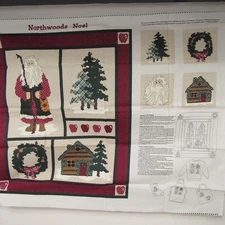 VTG VIP FABRICS FOR CRANSTON PRINT WORKS INC 'NORTHWOODS NOEL' FABRIC PANEL