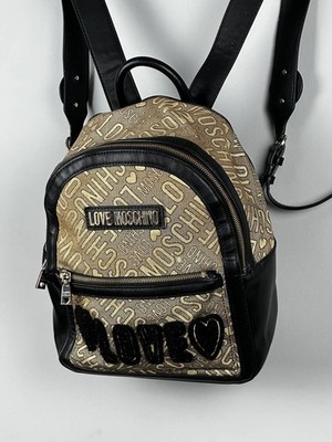 Love Moschino Luxury Leather Iconic Small Backpack