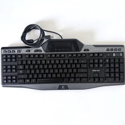 Logitech G510 Gaming Keyboard LCD Display Backlit USB Wired- Works