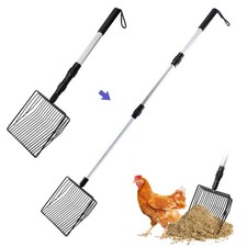 Chicken Coop Accessories Stretchable Metal Chicken Poop Scooper Sifting Poop ...