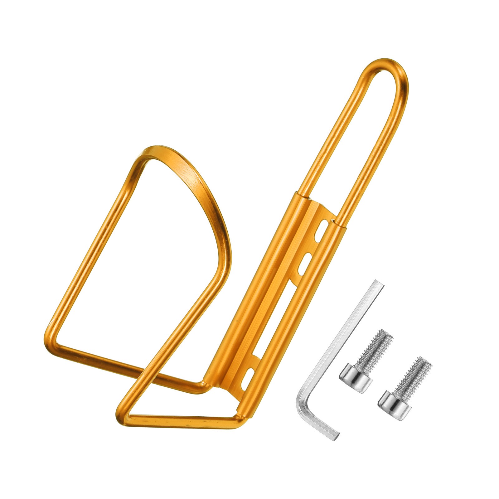 Bike Water Bottle Cage Ultralight Aluminum Holder with Hardware, Yellow