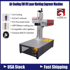 Air Cooling 5W UV Laser Marking Engraver Machine For Glass Wood Metal Leaf