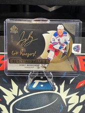24-25 SP Authentic Sign Of The Times Black Jonny Brodzinski  /99 "Go Rangers!"
