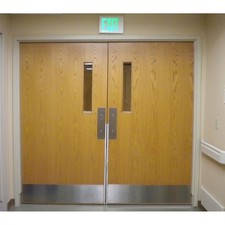 BRITISH MADE DOOR Kick Plate Satin Stainless Steel Repair plate Door Bottom Meta