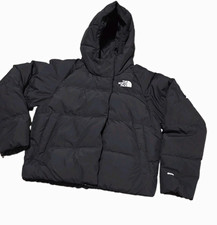 The North Face Girls Black 600 Down Hooded Full Zip Puffer Jacket Size 14 Lg