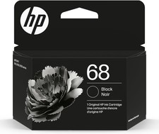 HP 68 Black Ink Cartridge  Works Envy 6100e, 6500e Series  Eligible for Instan