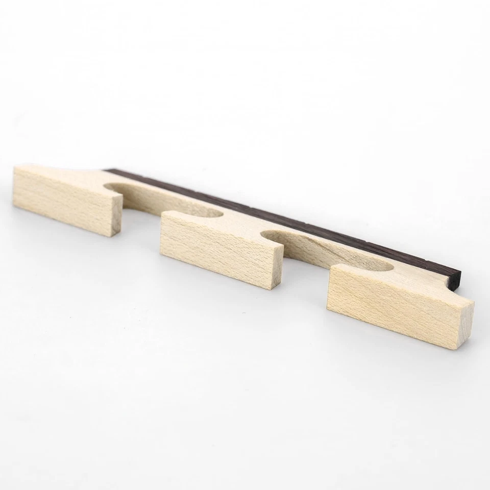 Puente de banjo de 6 cuerdas piezas de banjo de 3 patas arce ébano 6 cuerdas Foto 2 de 4