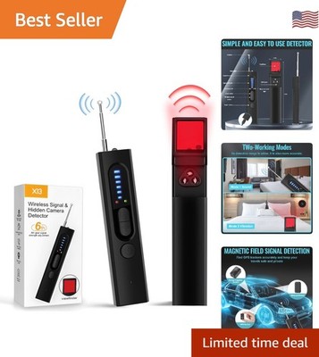Compact Hidden Camera Detector - User-Friendly & Versatile for Hotels & Offices