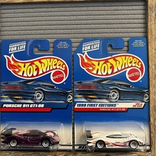 Hot Wheels Lot Of 2 Porsche 911 GT1-98 - Vintage - 99 First Edition 2000-172