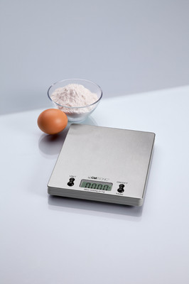 Clatronic Edelstahl-Küchenwaage KW 3367 edelstahl, Messbereich bis 5 kg, NEU
