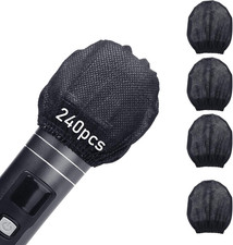 240Pcs 120 Pairs Mic Covers Disposable Non-Woven, Individually Wrapped Mic Cov
