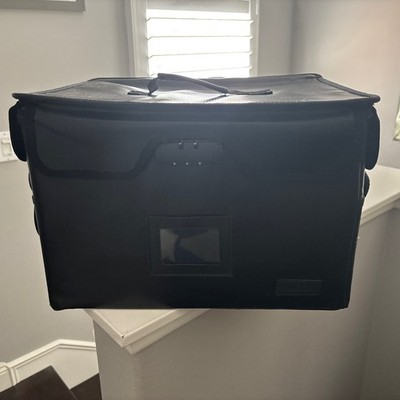 AMBOR FILE FOLDER TRAVEL ORGANIZER BOX CASE WITH ZIPPER LOCK USED