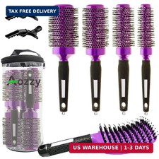 5pcs Round Brushes for Blow Drying Boar Bristle Detangling Hair Brush