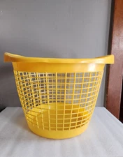 Vintage Max Klein Co. Yellow Laundry Basket