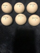 Six Vintage MacGregor Tourney SL Golf Balls
