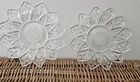 Vintage Federal Glass Petal Pattern Bread Butter Saucer Plate 6.5", Set Of 2 Exc