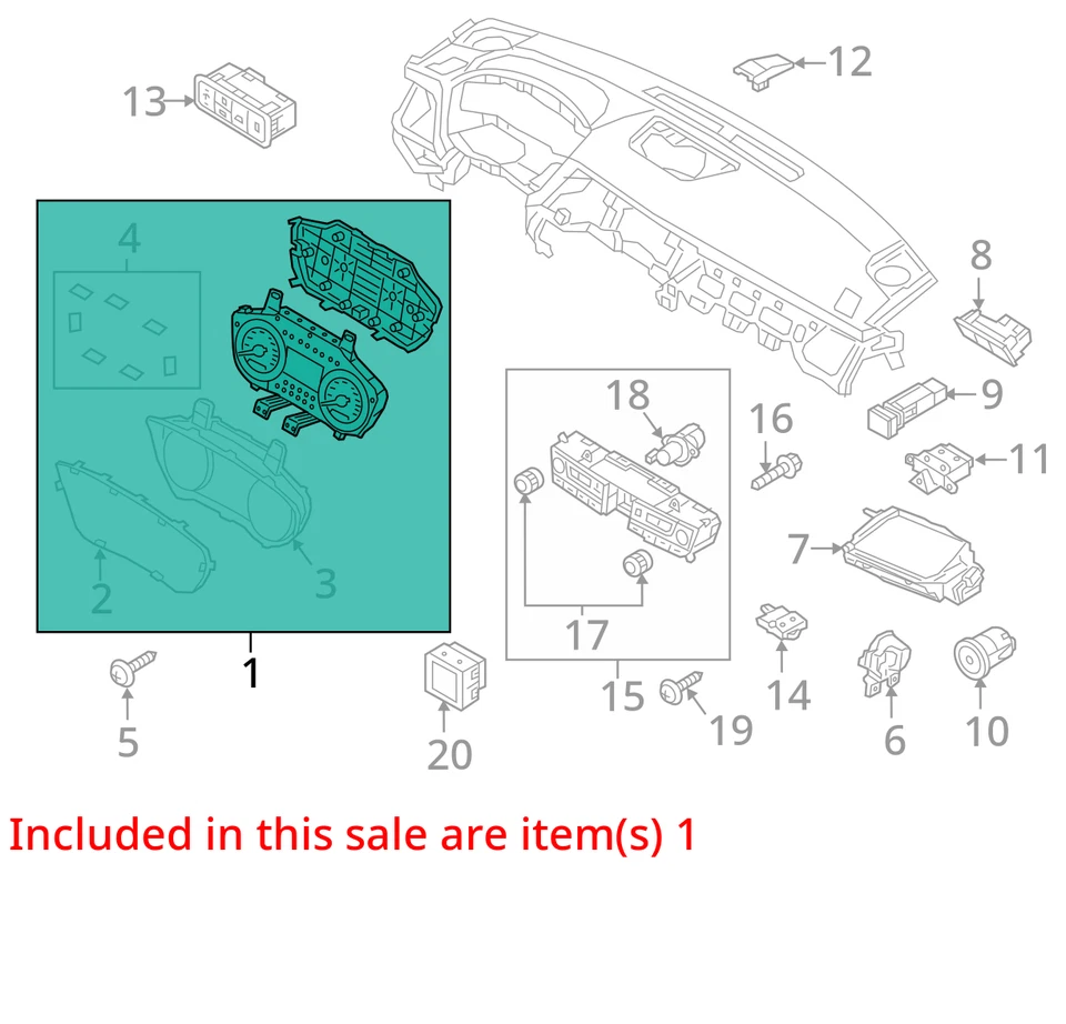 2014-2016 Hyundai Genesis Speedometer Instrument Cluster Gauges KZME7 - Image 3 of 4