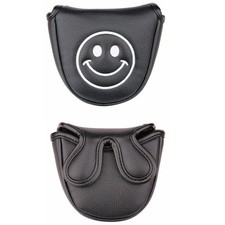 Soft Leather Golf Mallet Center Shaft Putter Head Cover with Magnetic Closure