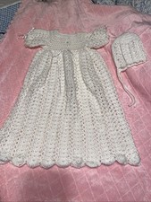 Handmade Christening Gown With bonnet