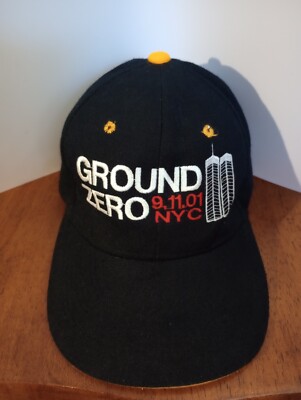 Vintage Ground Zero Hat Cap Twin Towers NYC Embroidered 911 9-11-01 New York USA