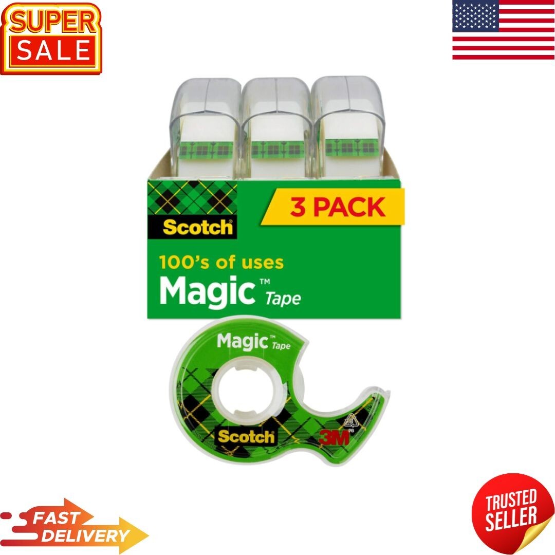 Scotch Magic Tape, 3 Rolls, Great for Gift Wrapping, Numerous Applications,...