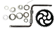 2" Cup 1-pc Wider Pedal Crank Kit 36T BK 2-stroke 4-stroke gas engine motor bike