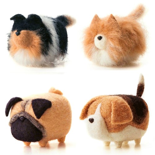 4 Cats and 4 Dogs Needle Felting Kits for Beginners DIY Craft Kits 4x8cm - Picture 4 of 8