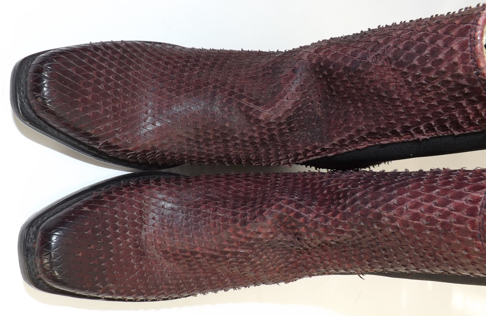 Stetson Python Snakeskin Print Chelsea Boots - Me… - image 13