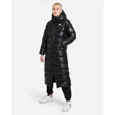 New Nike Women's Black Parka Sportswear Therma-fit City Series Size L