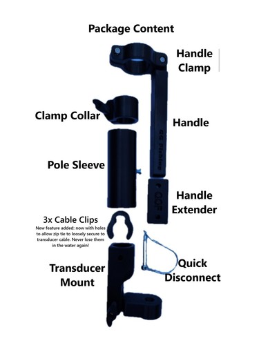 Transducer Pole Mount for Bike Repair Stand - Livescope Active Target, Eagle Eye - Picture 3 of 9