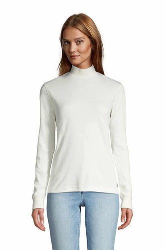 White Women's Petite Relaxed Cotton 